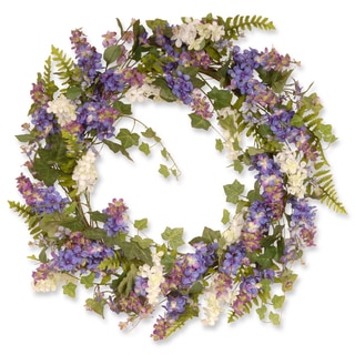 Matthiola Purple 30-inch Wreath