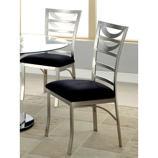 Furniture of America Sculpture I Contemporary Satin Metal Dining Chair