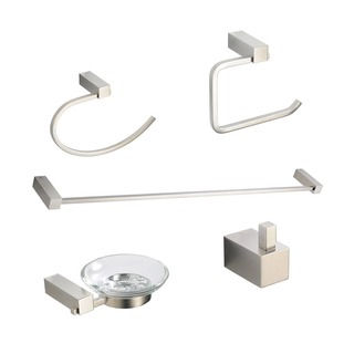 Fresca Ottimo 5-piece Brushed Nickel Bathroom Accessory Set