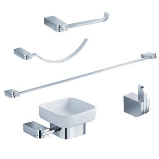 Fresca Solido 5-piece Chrome Bathroom Accessory Set