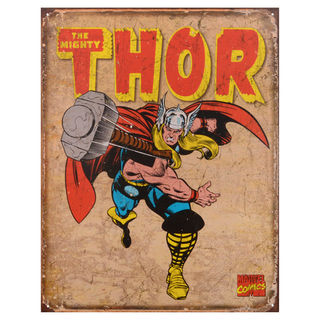 Vintage Metal Art Decorative 'Thor Retro' Tin Sign