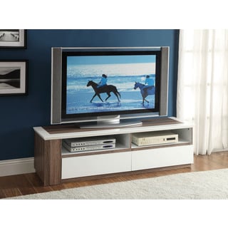 Kilee TV Stand w/Faux Drawers, White