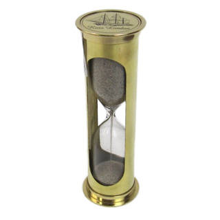 Decorative Sand Timer One Minute Brass Miniature Hourglass
