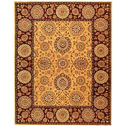 Safavieh Handmade Ancestry Gold/ Burgundy Wool and Silk Rug (10' x 14')