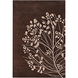 Artist's Loom Hand-tufted Transitional Floral Wool Rug (5'x7'6)