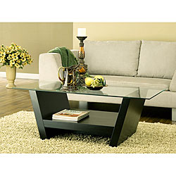 Furniture of America Arched Leveled Coffee Table