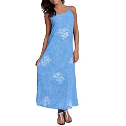 Hawaiian Style Blue Long Dress (Indonesia)