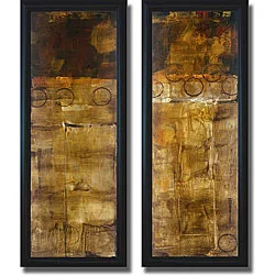 Liz Jardine 'Balancing Act I & II' Framed Canvas Art Set