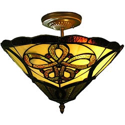 Tiffany-style Majestic Ceiling Fixture