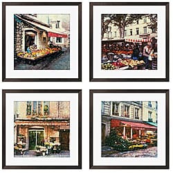Gallery Direct Rodriguez 'Allant Faire Les Courses Series' Giclee Art (Set of 4)