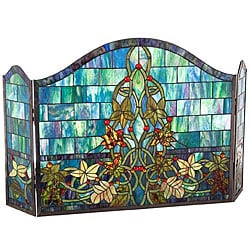 Stained Glass Fireplace Panel