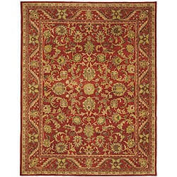 Safavieh Handmade Heirloom Red Wool Rug (8'3 x 11')