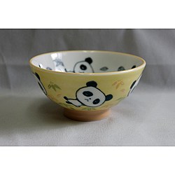 Children's Light Green Ceramic Panda Bowls (Pack of 2)