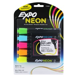 Expo Neon Bullet Tip 5-pack Dry Erase Markers