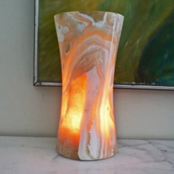 Alabaster Hourglass Lamp (Egypt)