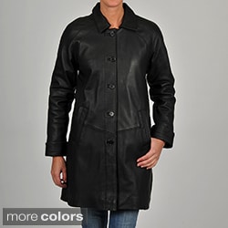 Excelled Women's Leather 3/4-length Jacket (Option: Xs)
