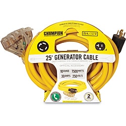 Champion Power Equipment 48036 25-foot Generator Power Cord with Weather Guard