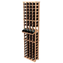 Traditional Redwood Four Column Wine Rack with Display