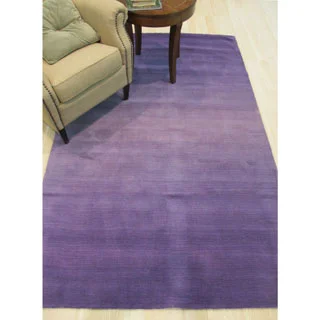 Hand-tufted Wool Purple Transitional Abstract Purple Horizon Rug