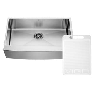VIGO 36-inch Farmhouse Stainless Steel 16 Gauge Single Bowl Kitchen Sink