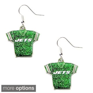 NFL Glitter Jerseys Sparkle Dangle Logo Earring Set
