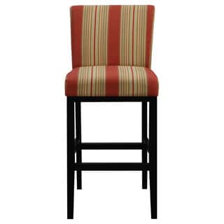 Portfolio Orion Red Stripe Upholstered 29-inch Bar Stool