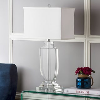 Safavieh Lighting 26-inch Deirdre White Shade Crystal Urn Table Lamp