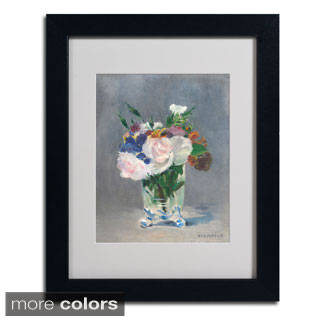 Pierre Renoir 'Flowers In a Vase 1898' Framed Matted Art