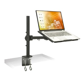 Mount-it Single Desk-mount Stand with Adjustable Extension Arms and Clamp