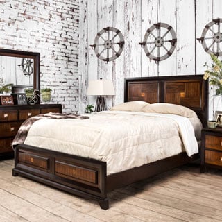 Furniture of America Duo-tone and Walnut Panel Bed