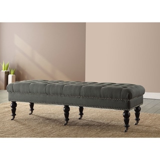 Linon 62-inch Charcoal Isabelle Bed Bench