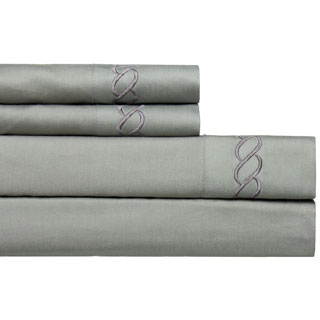 Cable Embroidered 800 Thread Count Easy-care 4-piece Deep Pocket Sheet Set