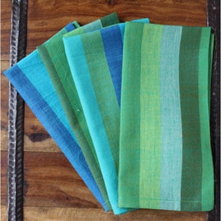 Set of 4 Sandra Hand-woven Colorblock Napkins (India)