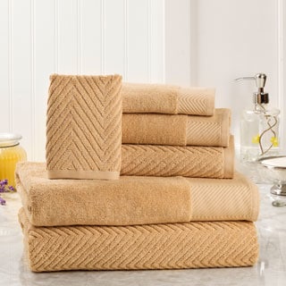 Elegance Spa 100-percent Egyptian Cotton Jacquard 6-piece Towel Set