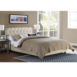 DHP Carmela Tan Linen Upholstered Bed