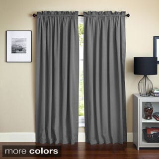 Blazing Needles 84-inch Twill Curtain Panel Pair