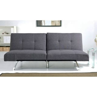 Abbyson Aspen Grey Fabric Foldable Futon Sleeper Sofa Bed
