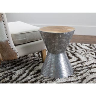 Avera Silver Round Side Table