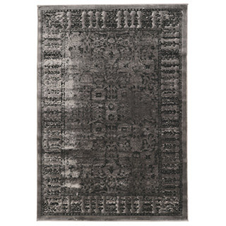 Linon Platinum Collection Isphanan Grey/Black Persian Modified Polyester Area Rug (8' x 11') (Ove