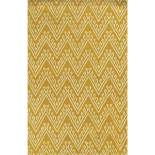 Yellow/ White Bradberry Downs Collection 100-percent Wool Accent Rug (8' x 10')