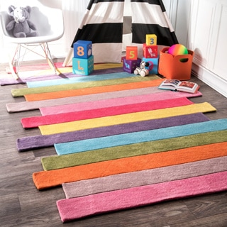 nuLOOM Handmade Kids Stripes Multi Rug (6' x 9')