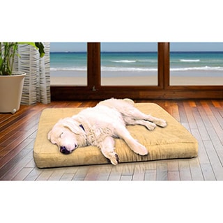 Furhaven Quilted Suede Deluxe Orthopedic Pet Bed