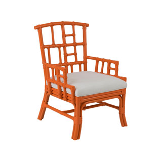 Pearland Contemporary Orange Painted Chair