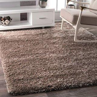 nuLOOM Soft and Plush Solid Thick Shag Taupe Rug (5'3 x 7'7)