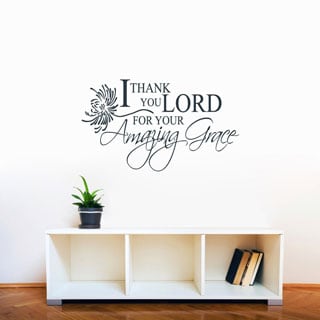 I Thank You Lord, Amazing Grace' 36 x 21-inch Wall Decal