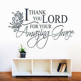 I Thank You Lord, Amazing Grace' 60 x 36-inch Wall Decal