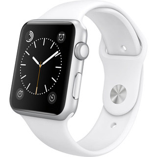 Apple Watch Sport (42mm, Silver Aluminum, White Band)