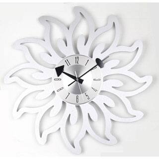 Mid Century Modern Sunshine Blossoms Clock