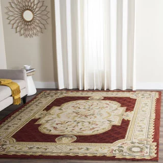 Safavieh Hand-hooked Easy to Care Ivory/ Red Rug (8' x 10')