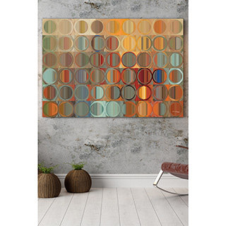 Mark Lawrence 'Circles & Squares 15.' Giclee Stretched Canvas Wall Art